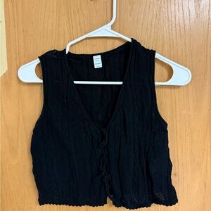 Old Navy Black Knit Crop Top